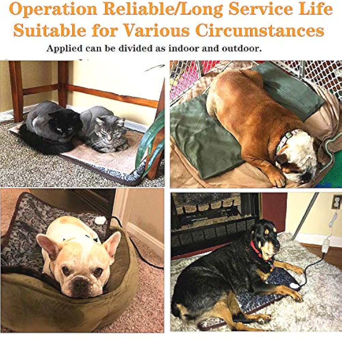 Almohadilla de calefacción XXL para cama de perro grande