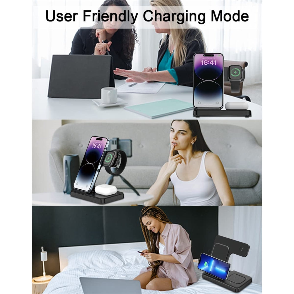 Cargador inalámbrico de carga rápida 3 en 1