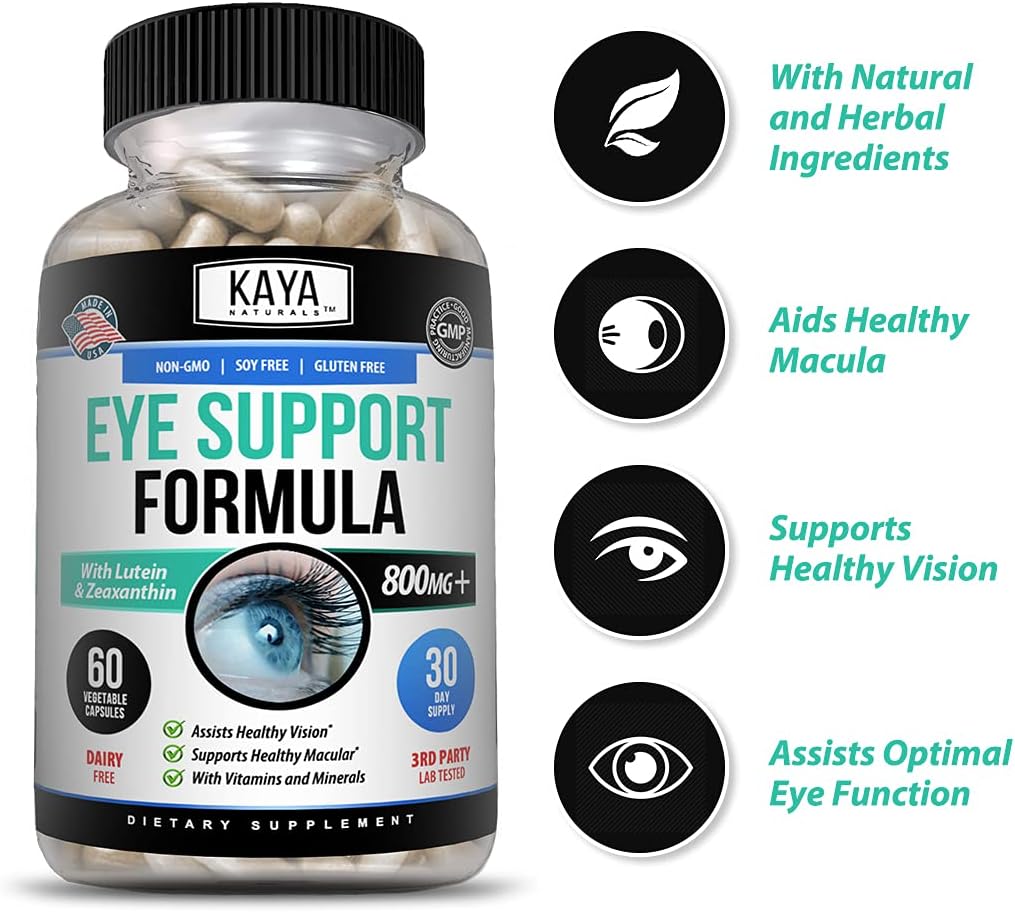 Suplemento de salud ocular luteína y zeaxantina Kaya Naturals