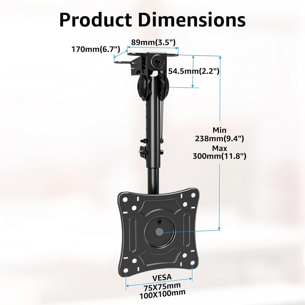 Soporte de TV Plegable MOUNTUP, Ajustable, VESA 75x75, MU0049