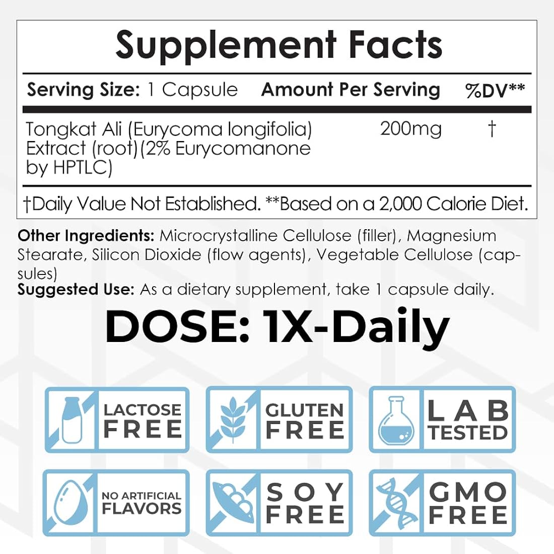 Suplementos Alimenticios de extracto de Tongkat Ali