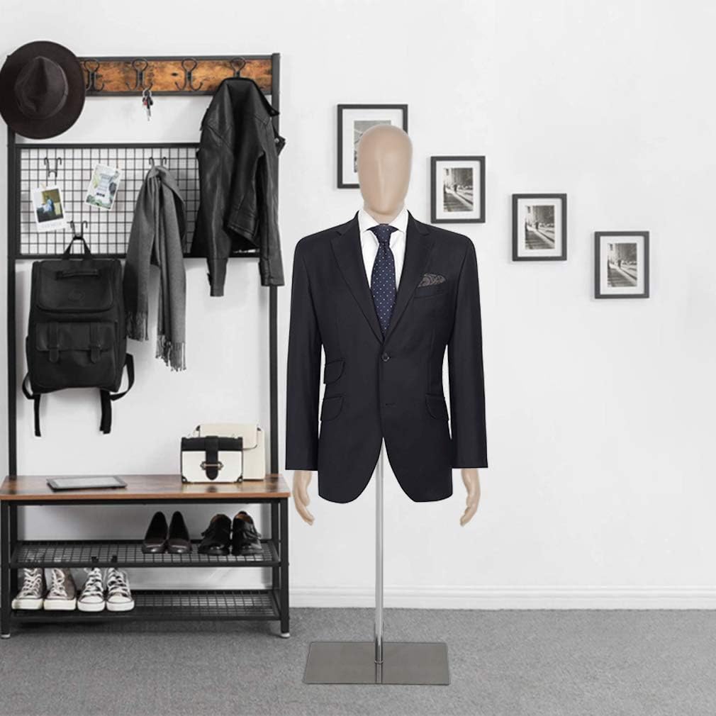 Maniquí Masculino Ajustable 42-59 Base Metal - Modelo Torso