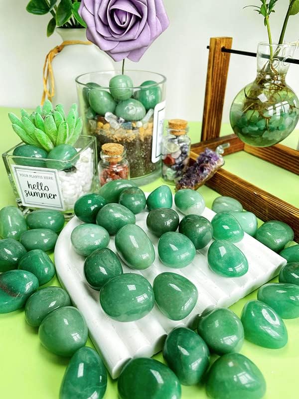 Juego de Cristales de Aventurina Verde Pulidos e Irregulares