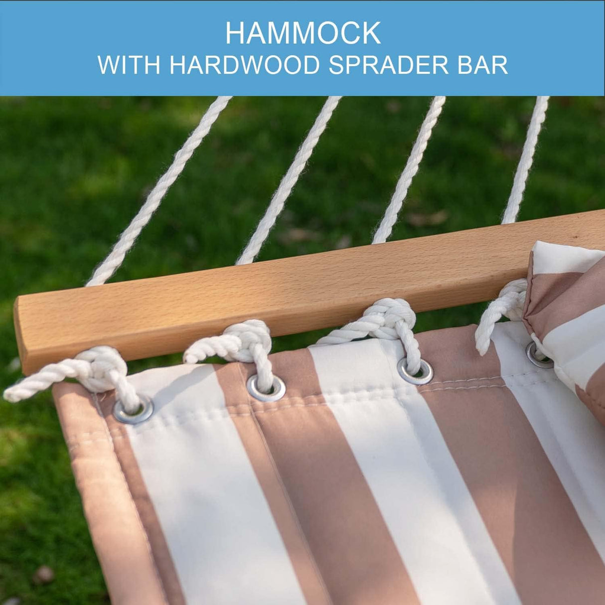 Hamaca Doble Lazy Daze 12 FT, con barra, 450 lbs, exterior