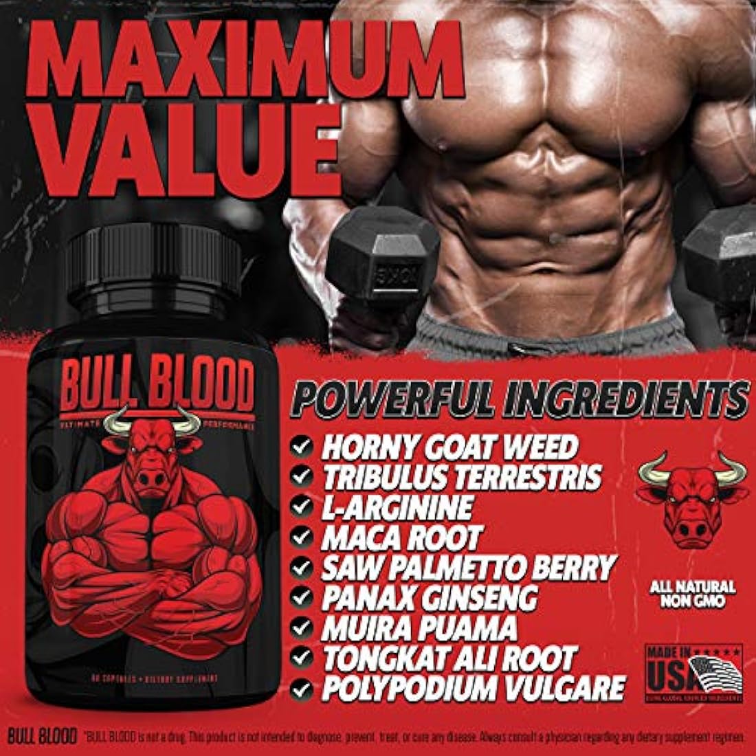 Bull Blood Refuerzo de prueba para hombre Osyris Nutrition