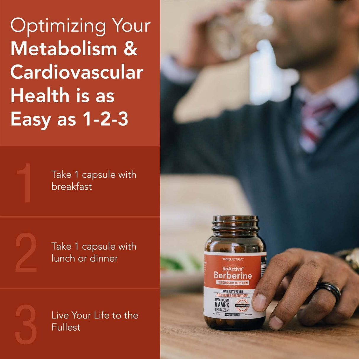 Berberina Fitosoma 550 mg: Absorción 9.6x, 60 Dosis