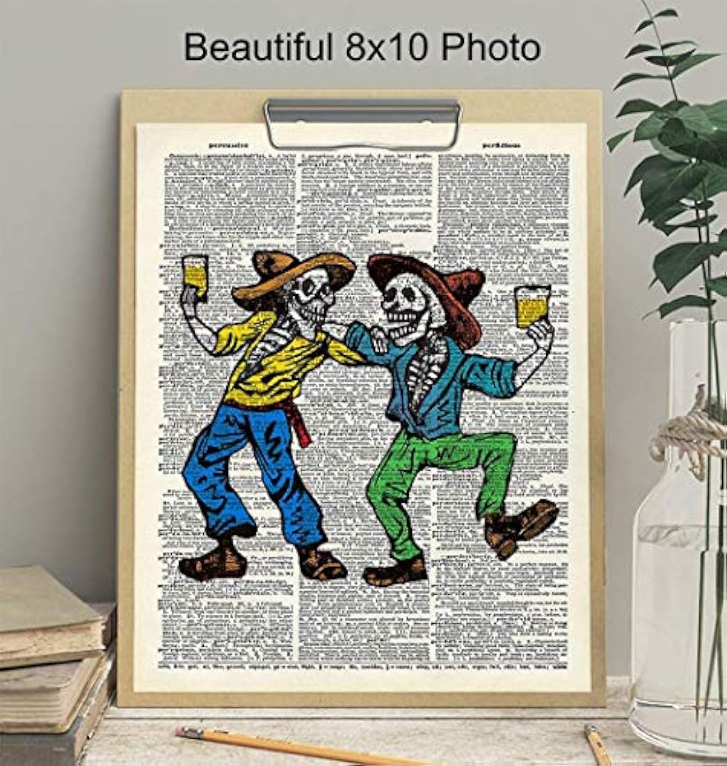 Impresión de arte de pared de Diccionario de esqueletos