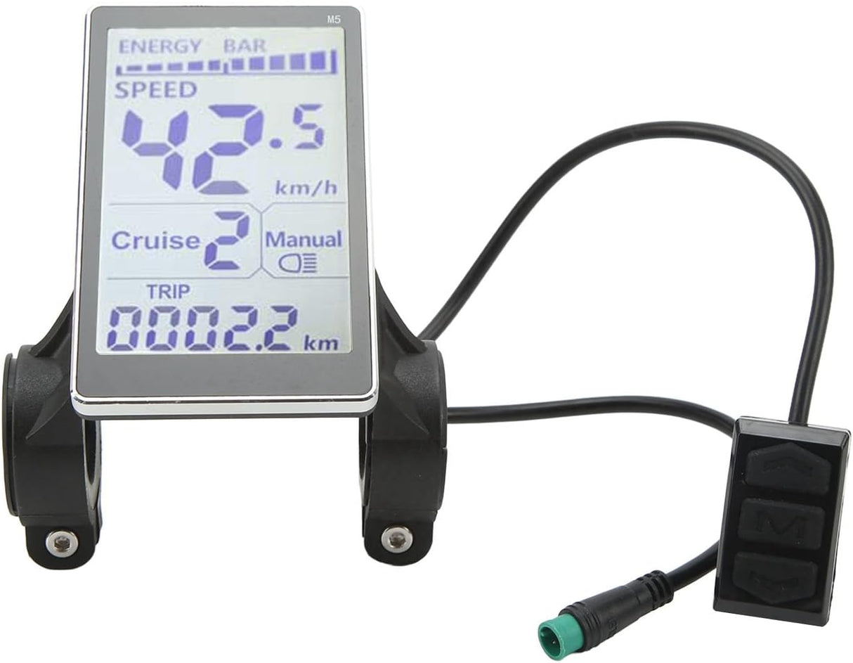 Panel LCD para Bicicleta Eléctrica, Universal 24V-60V, M5