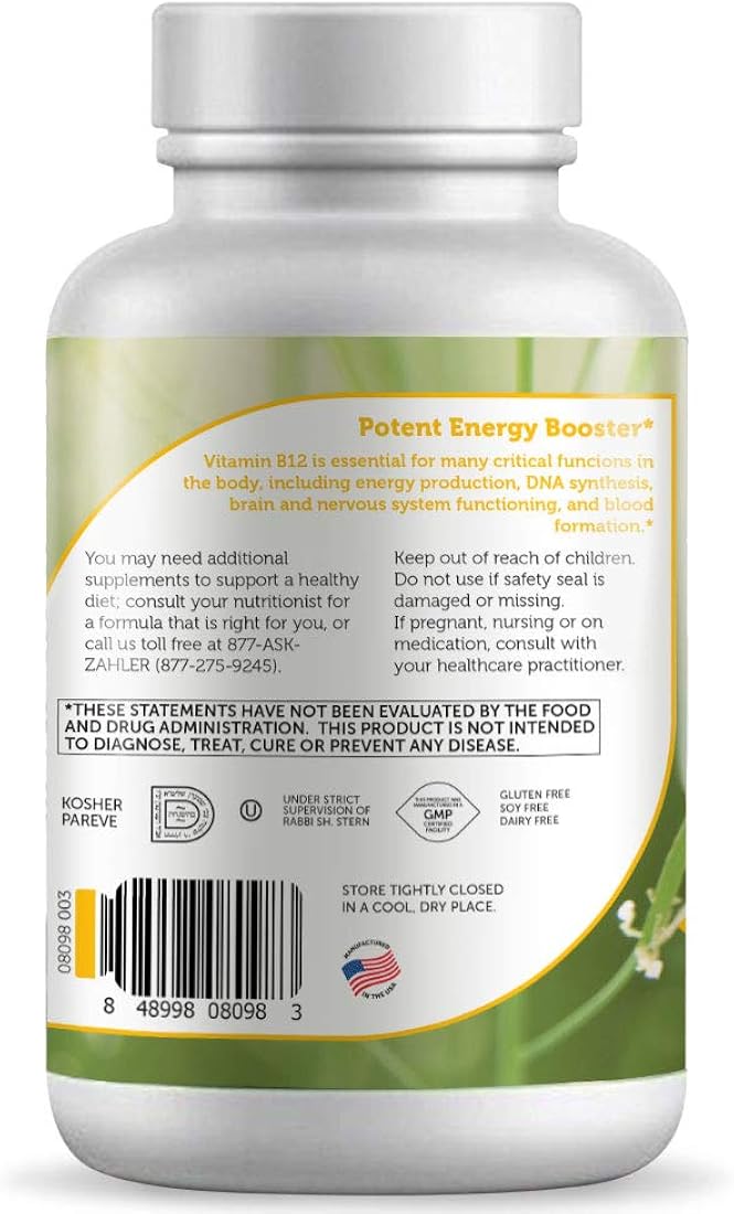 Suplemento Energizador B12 potente energético vitamina B12