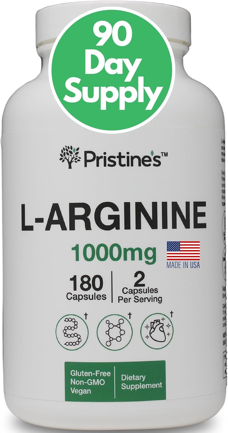 Suplemento de Óxido Nítrico L Arginina 1000mg - PRISTINE