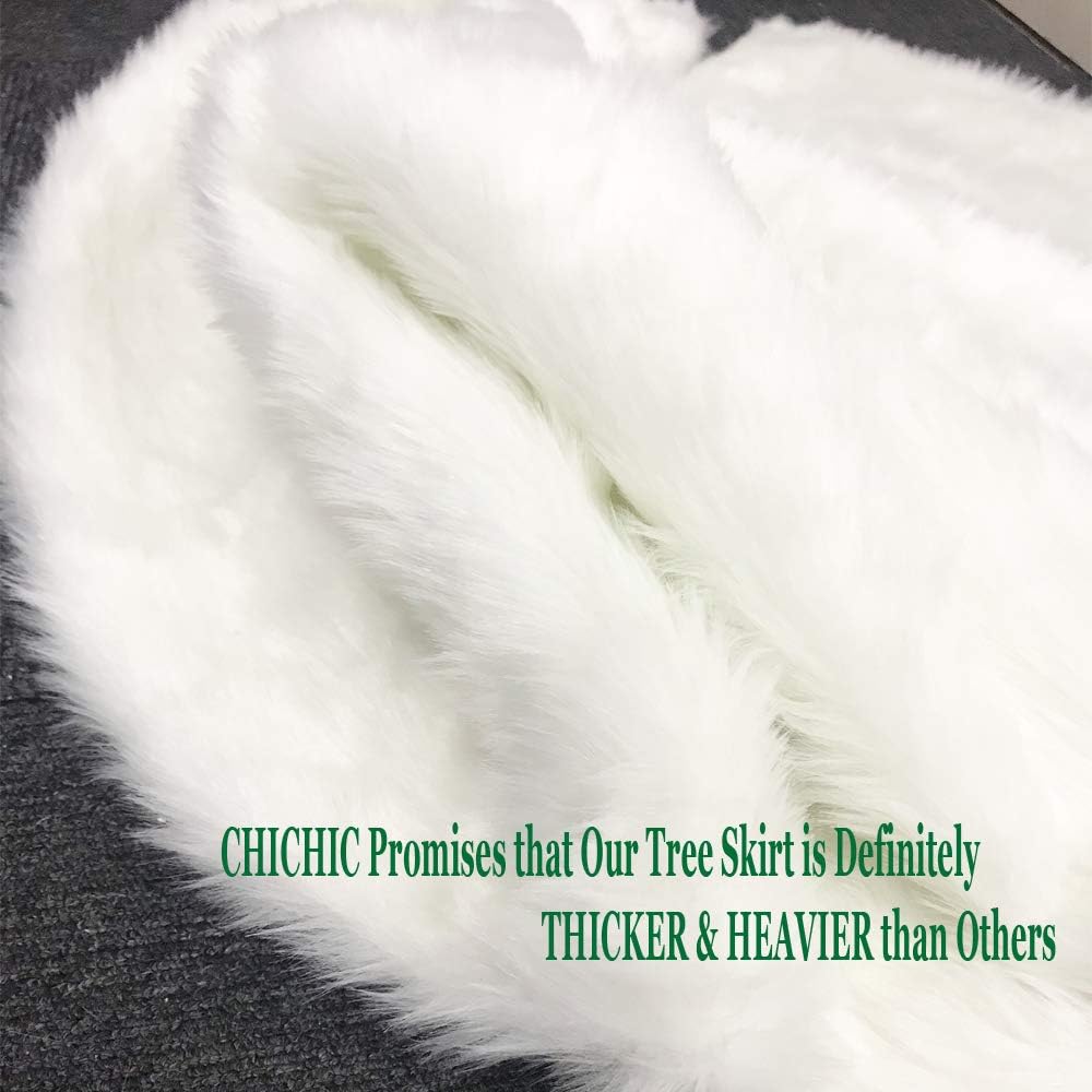 Funda para árbol de Navidad CHICHIC, piel sintética, 48 pulgadas