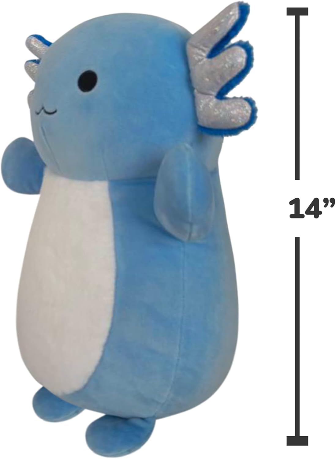 Peluches Squishmallows HugMees Axolote degradado azul 14