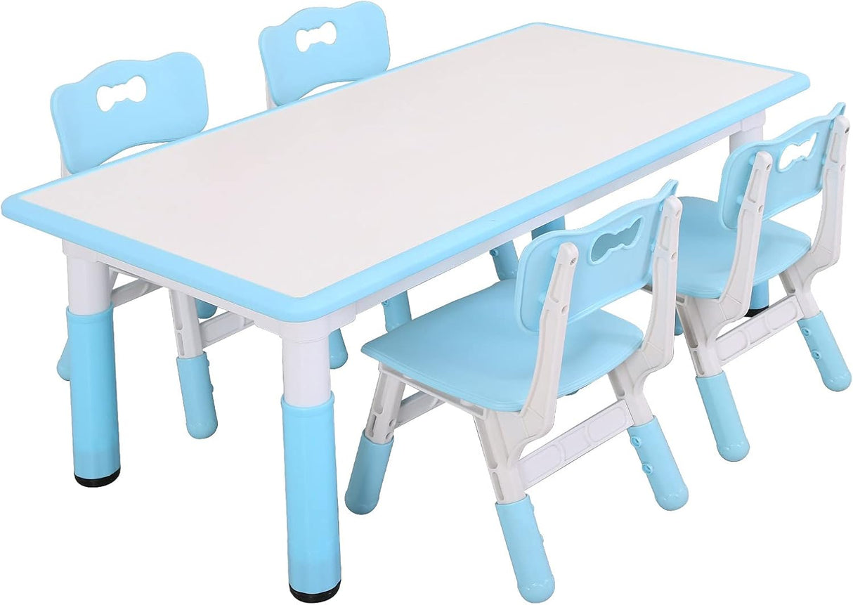 Juego de mesa y sillas de estudio para niños con 4 asientos