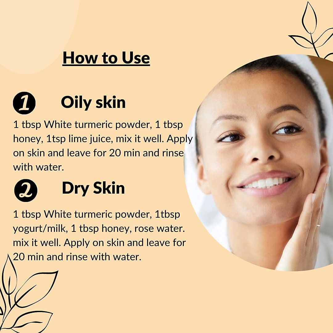 Polvo de Cúrcuma Blanca Kachur para Cara y Piel | 100% Natural