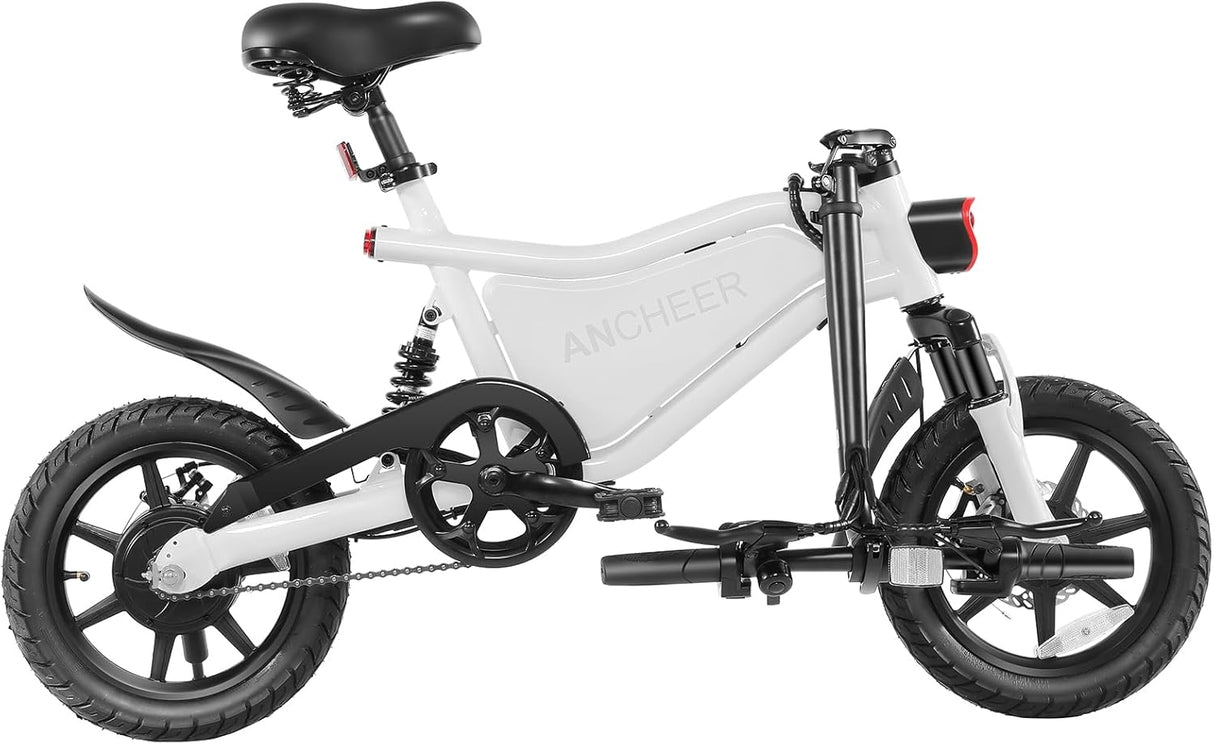 Bicicleta eléctrica plegable ANCHEER 20MPH, 374Wh, 14