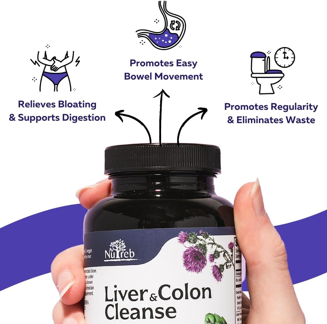 Suplementos Limpieza de hígado y colon de 30 días Nutreb