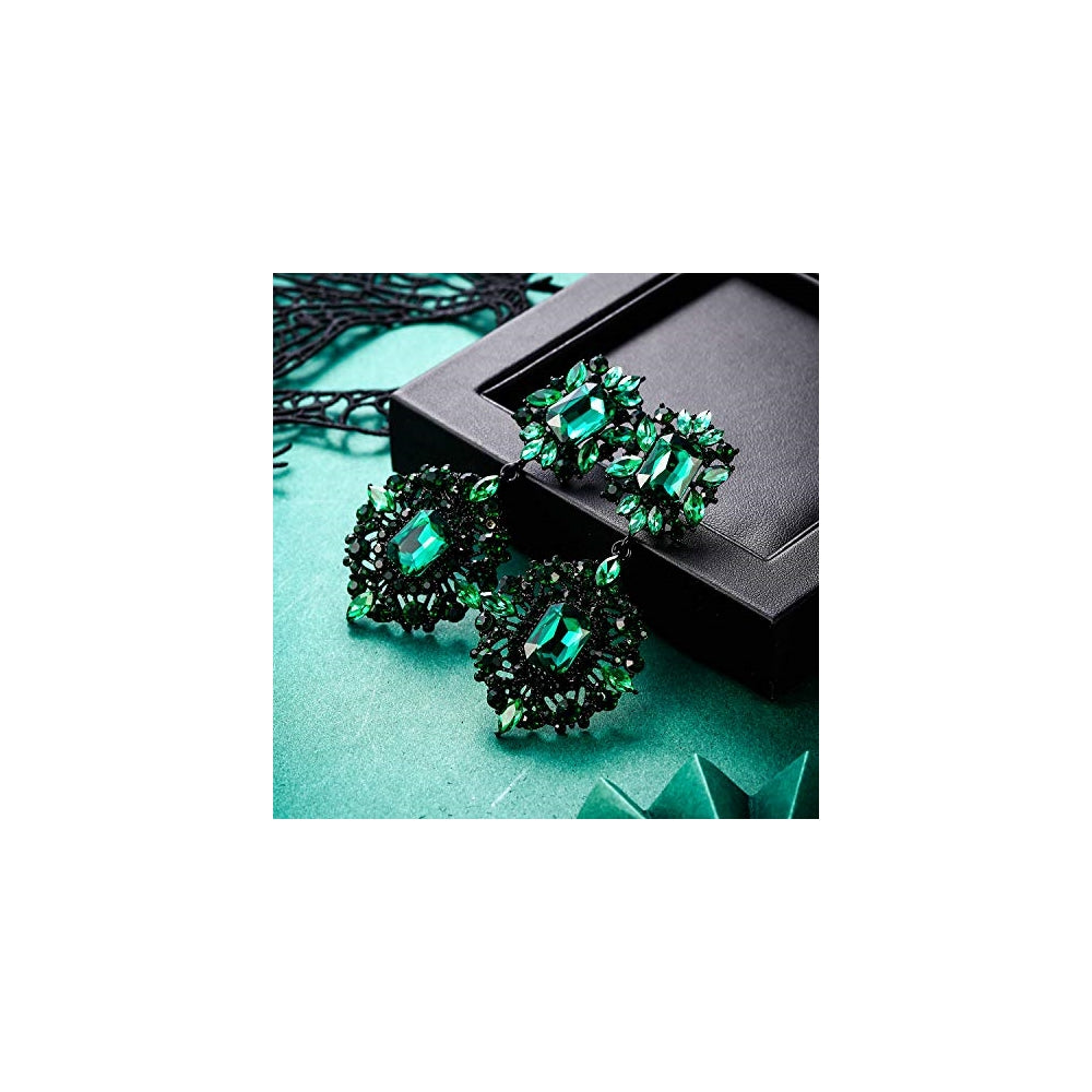 Aretes de araña colgantes con clip para mujer