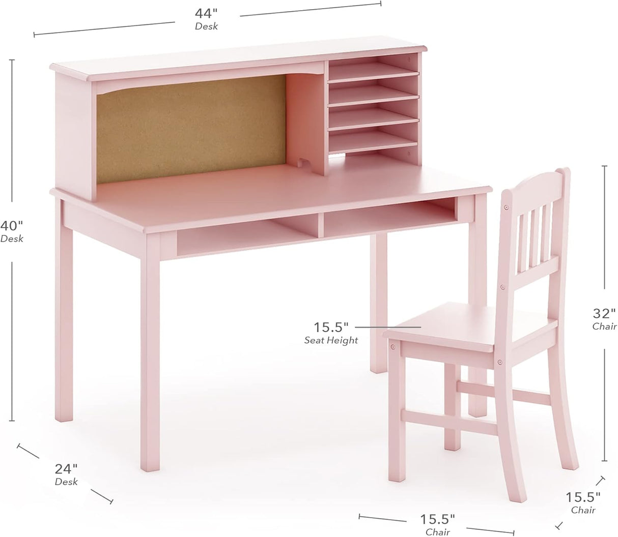 Juego de escritorio y silla para niños, Guidecraft, con estantes