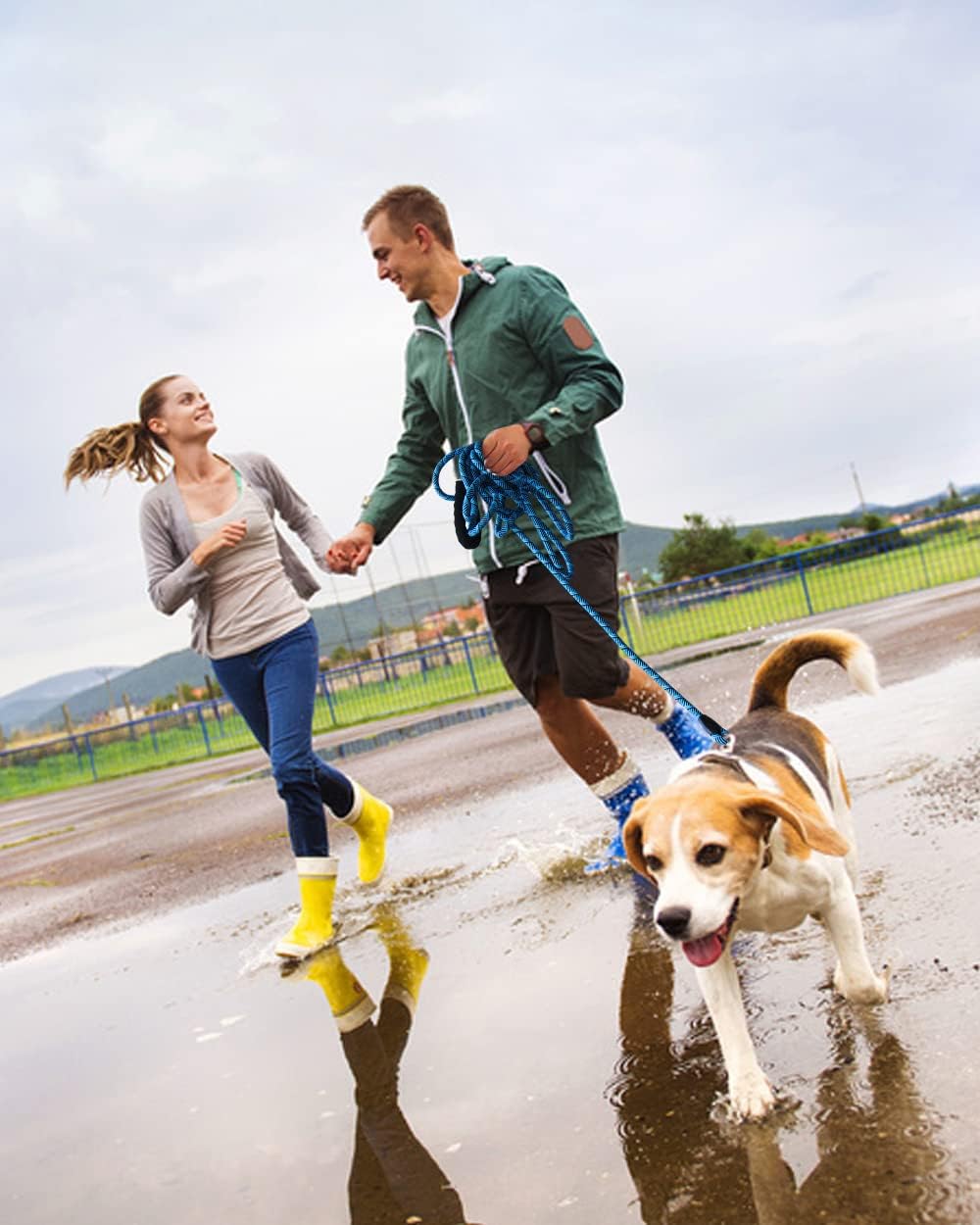 Correa Larga para Perros con Hilo Reflectante, 15FT/30FT/50FT