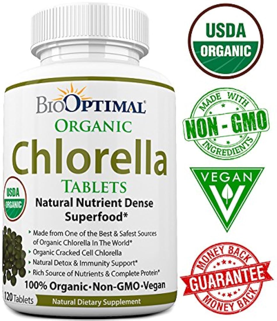 BioOptimal Chlorella, comprimidos orgánicos de clorella