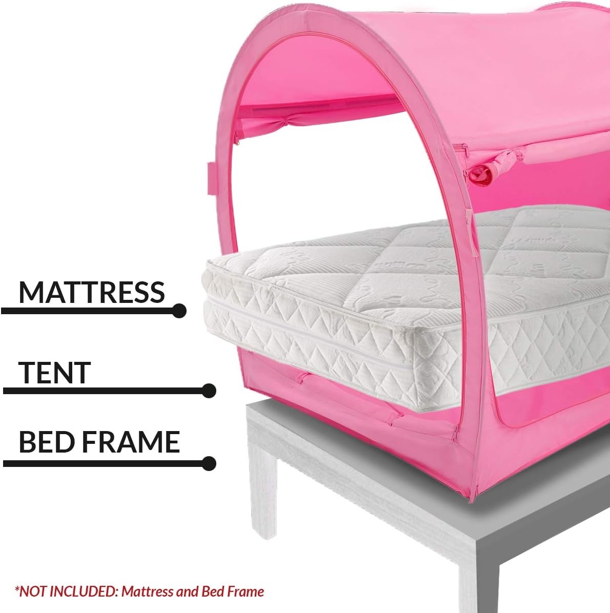 Alvantor Tienda de campaña con dosel para cama rosada
