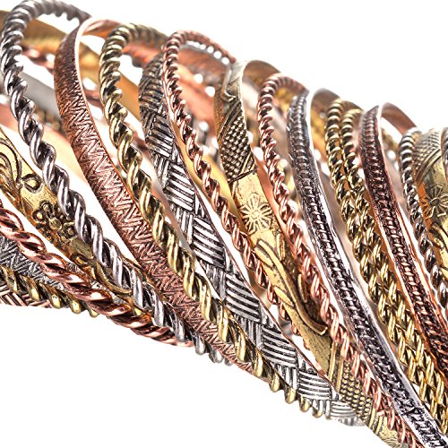 Conjunto de brazalete múltiples brazaletes de metal azteca