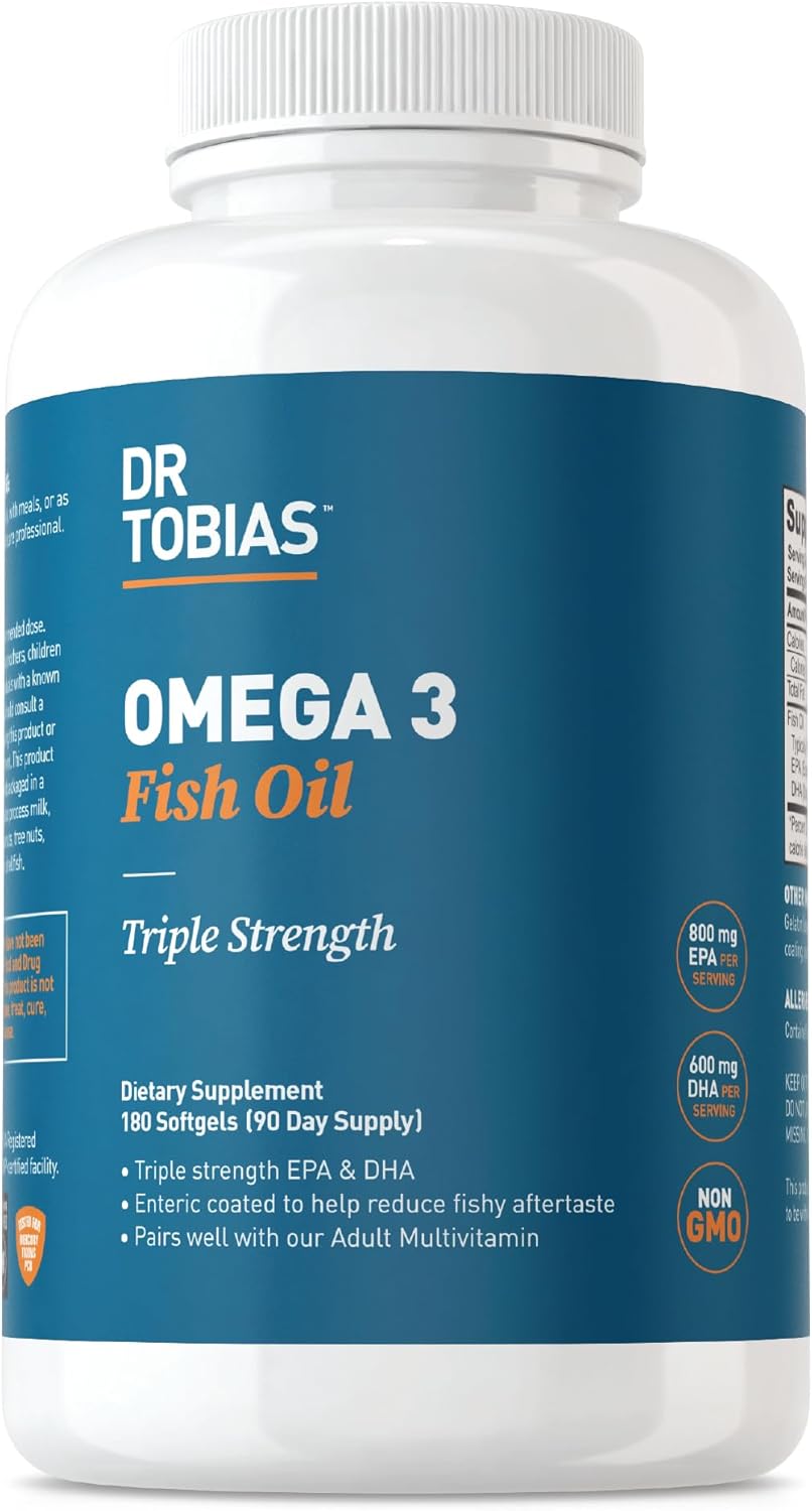 Suplemento Omega 3, Dr. Tobias, 2000mg, 180 cápsulas