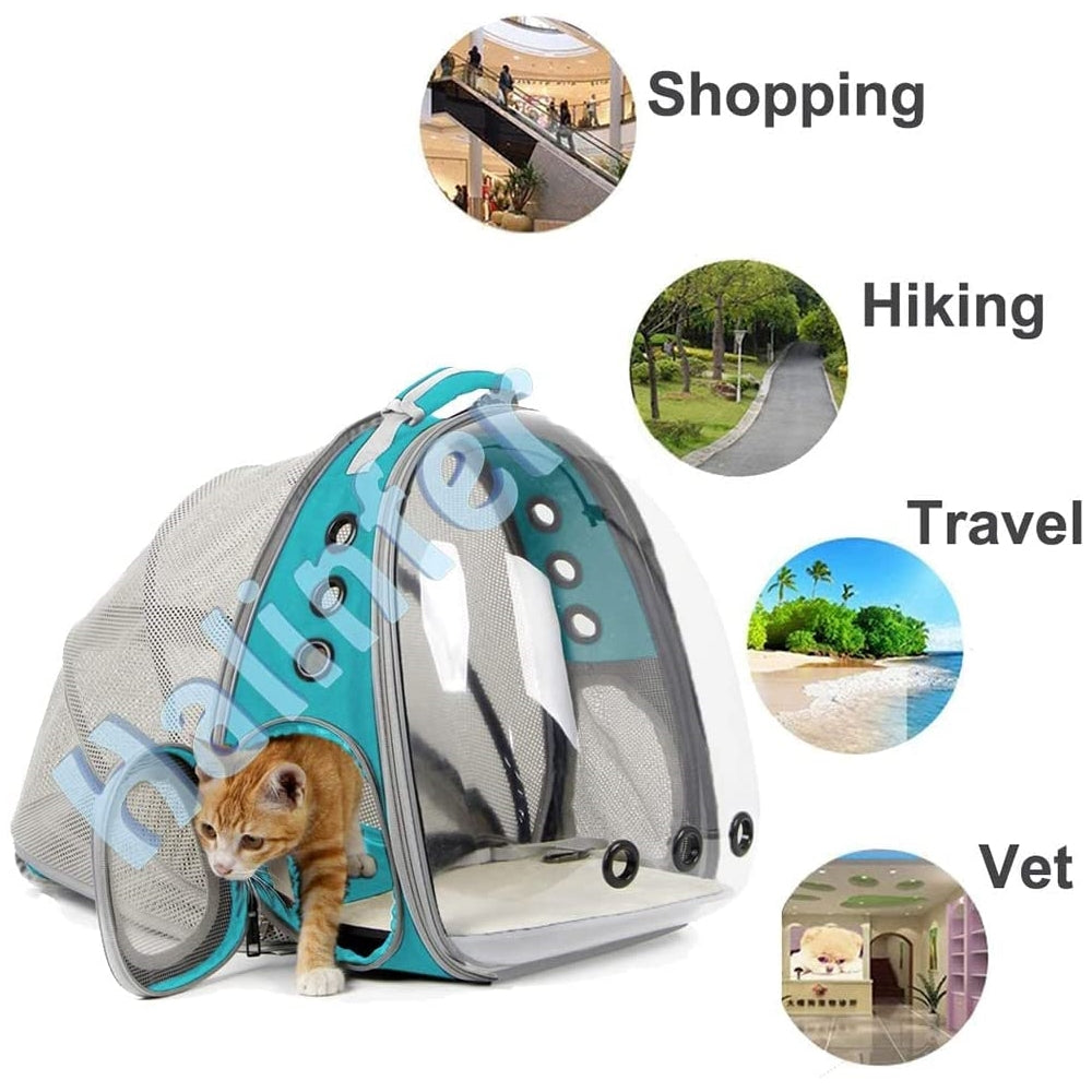 Mochila expandible para gatos de astronauta con ventana