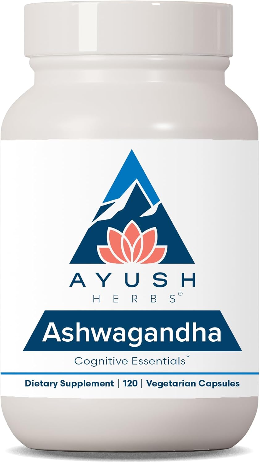 Suplemento de Ashwagandha, Ayush Herbs, 120 cápsulas veganas