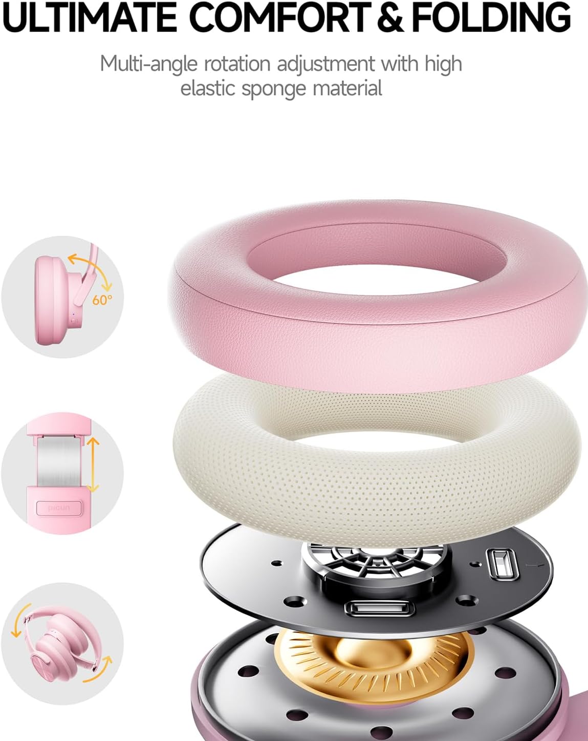 Auriculares Bluetooth Inalámbricos con 3 Modos de Sonido