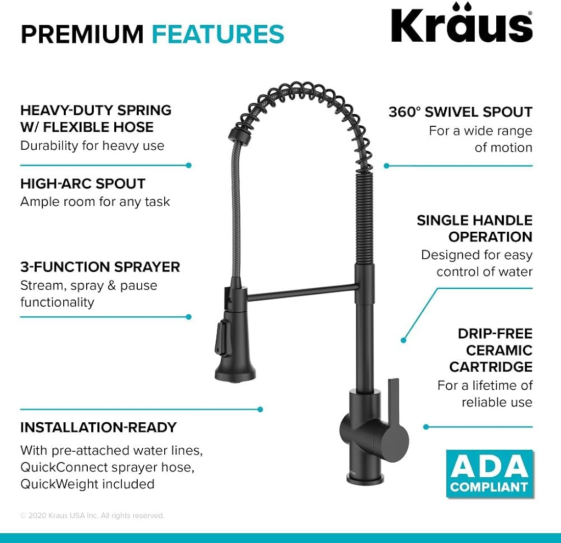 Grifo de cocina de calidad comercial KPF-1691MB Kraus