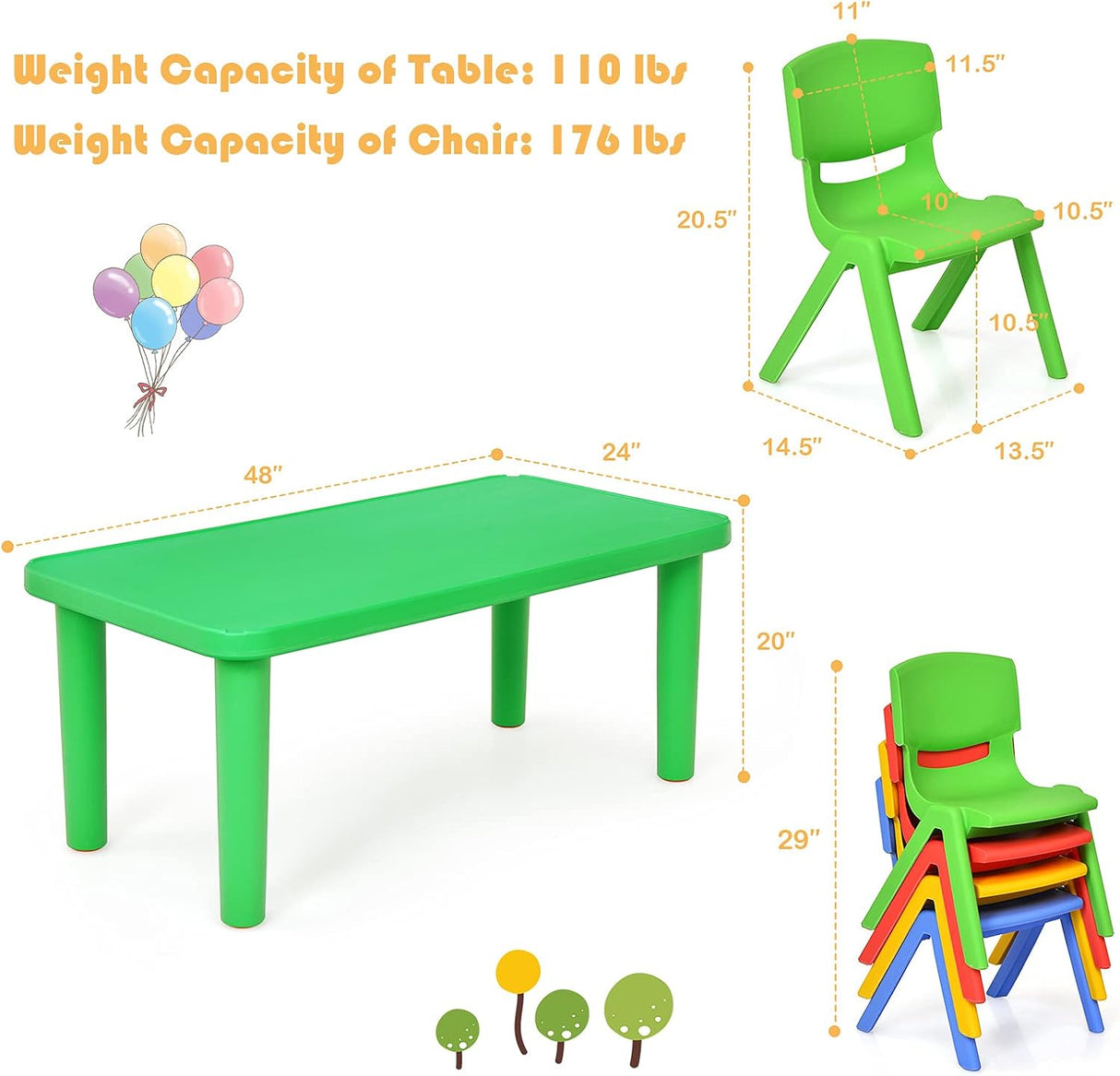 Juego de actividades de plástico para aprender y jugar