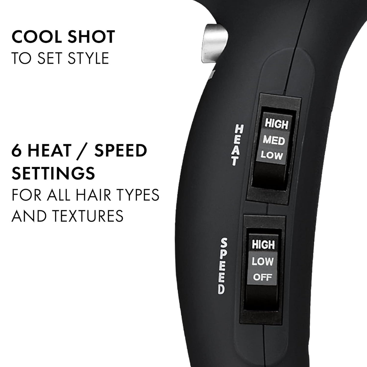 Secador Turbo Iónico 1875W | Hot Tools, Sin Frizz, Profesional