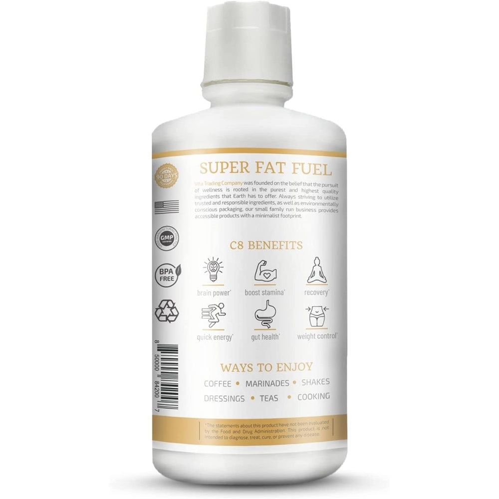 Suplementos_ Grasa saludable Ácido caprílico C8 MCT 100%