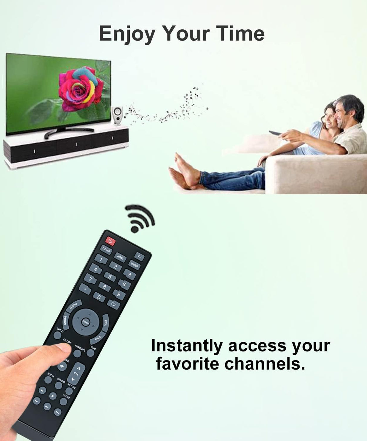 Control remoto Insignia para TV modelo NS-24EB790A12 y otros