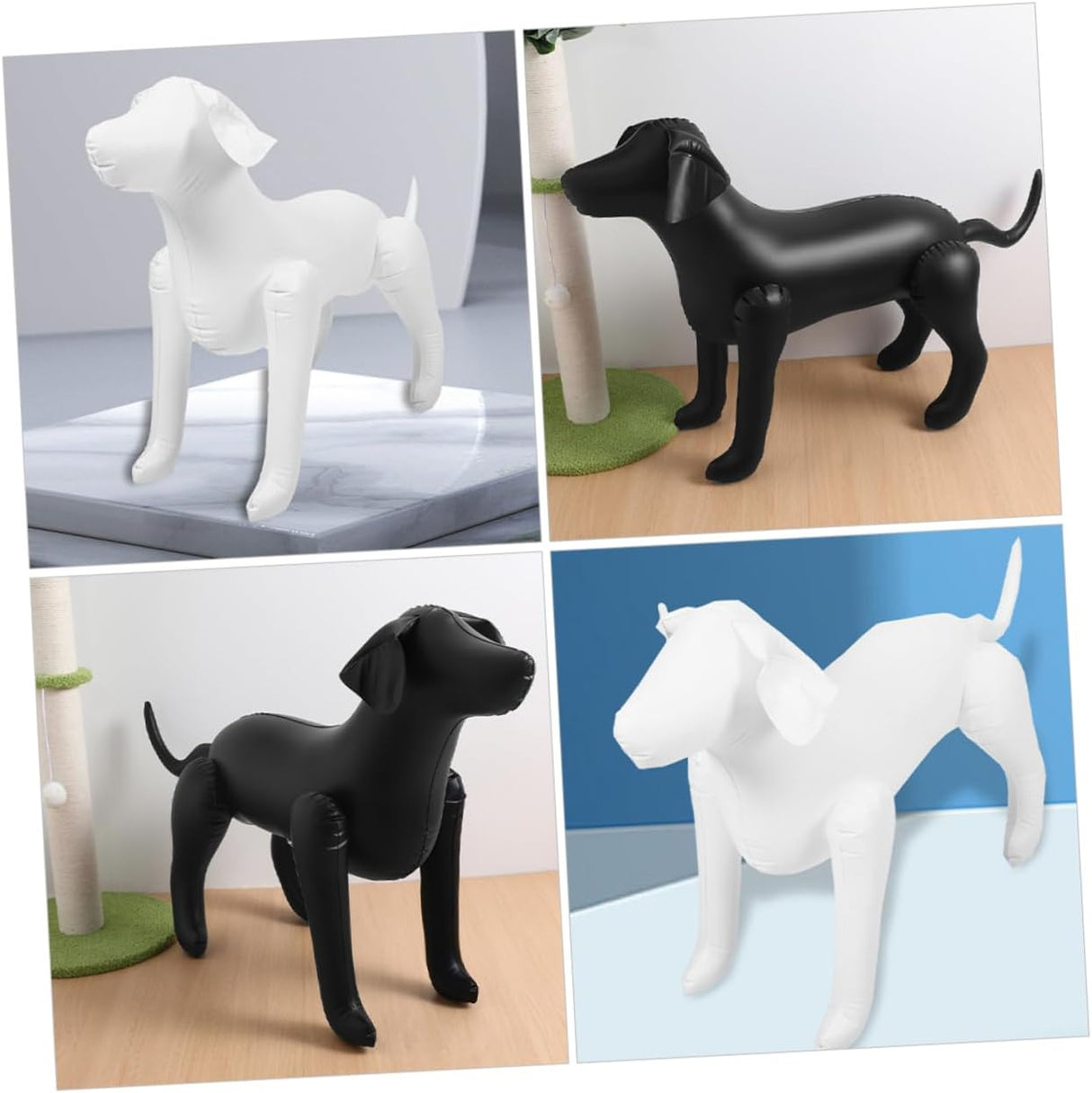 Maniquí de Perro PVC Inflable para Tienda de Mascotas 2pcs