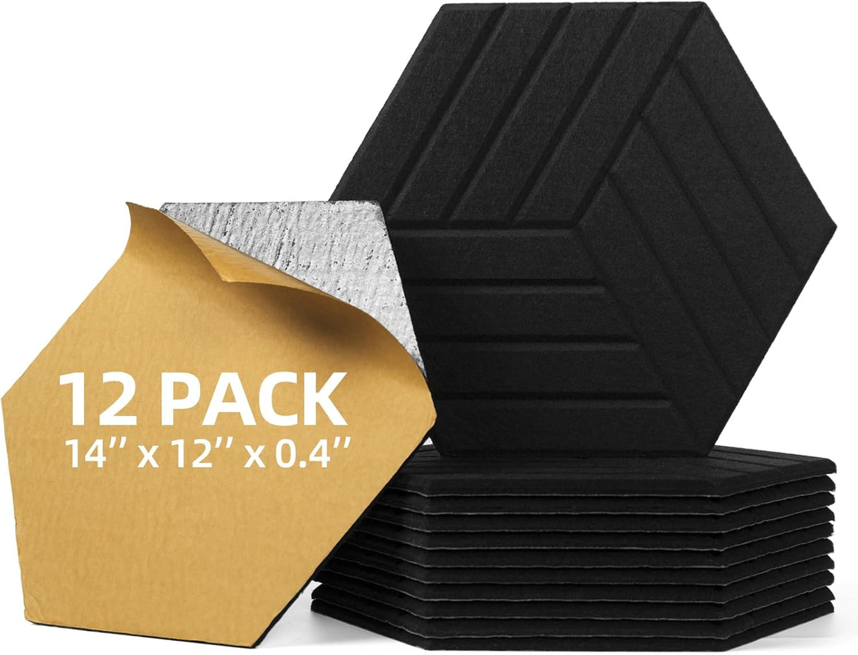 Paneles acústicos hexagonales autoadhesivos 14 - Alta densidad