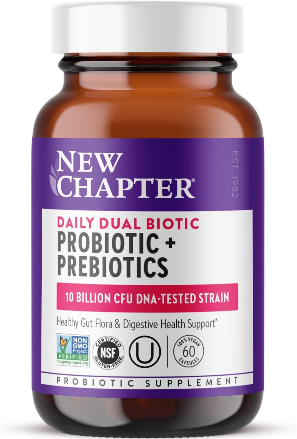 Nuevo Capítulo Daily Dual Biotic Probiótico + Prebiótico, 60 cápsulas