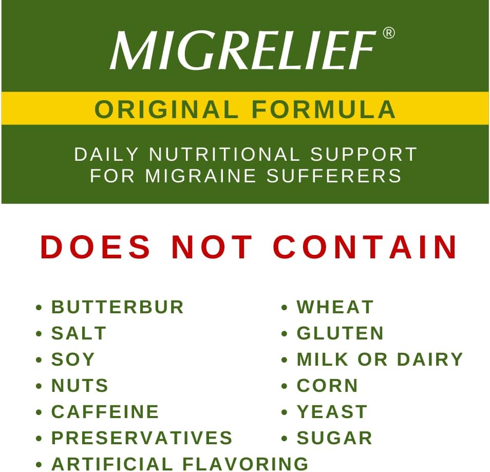 MigreLief Fórmula Original, Terapia Triple, 60 Cápsulas