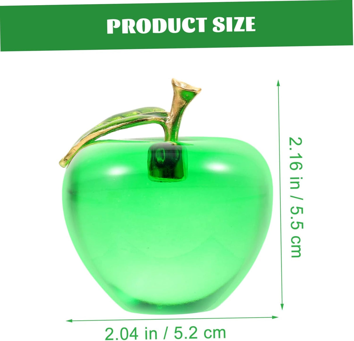 Adorno de Manzana de Cristal PRETYZOOM, Decoración Navideña