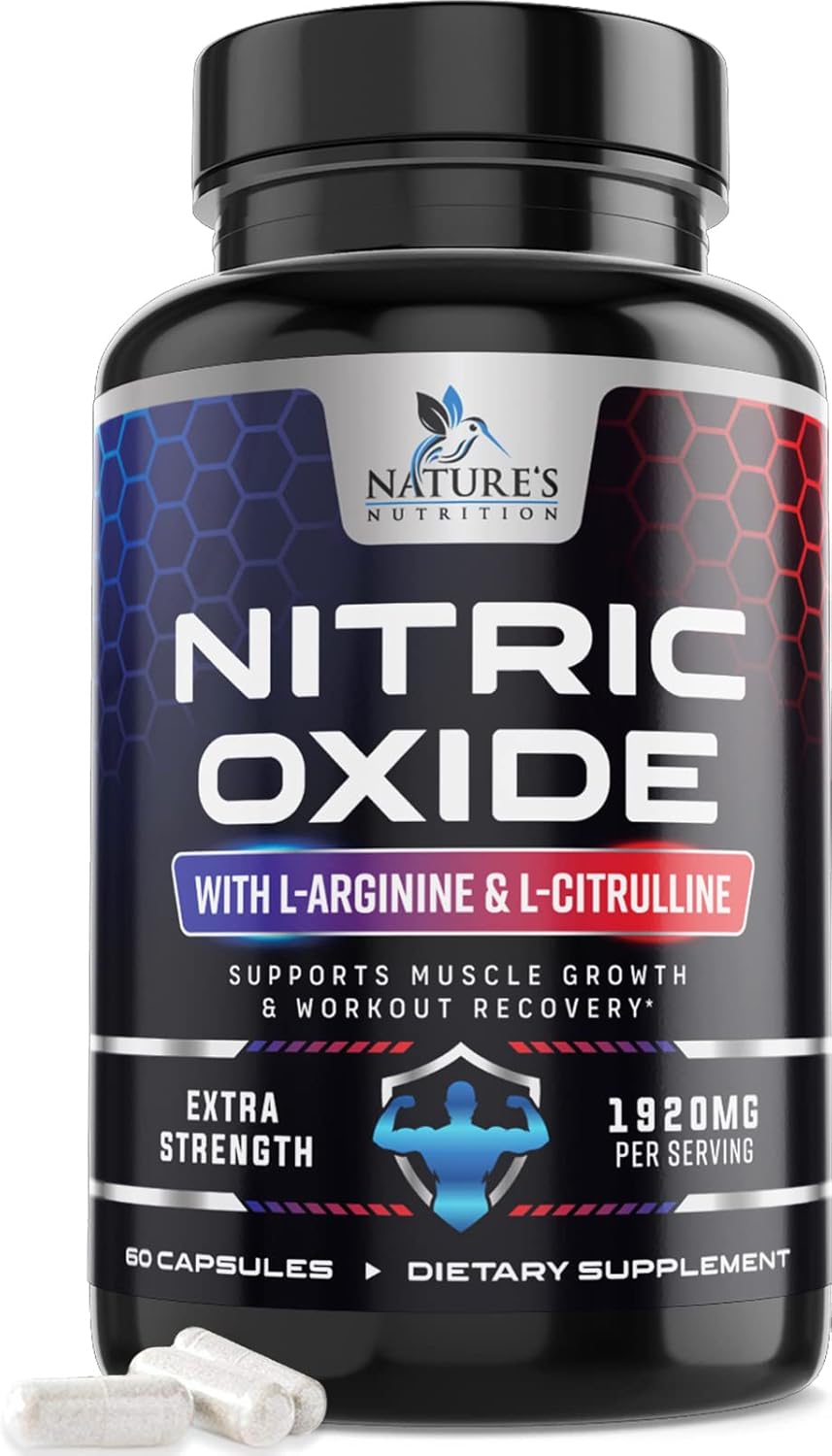 Suplemento de óxido nítrico extra fuerte L arginina 60 und