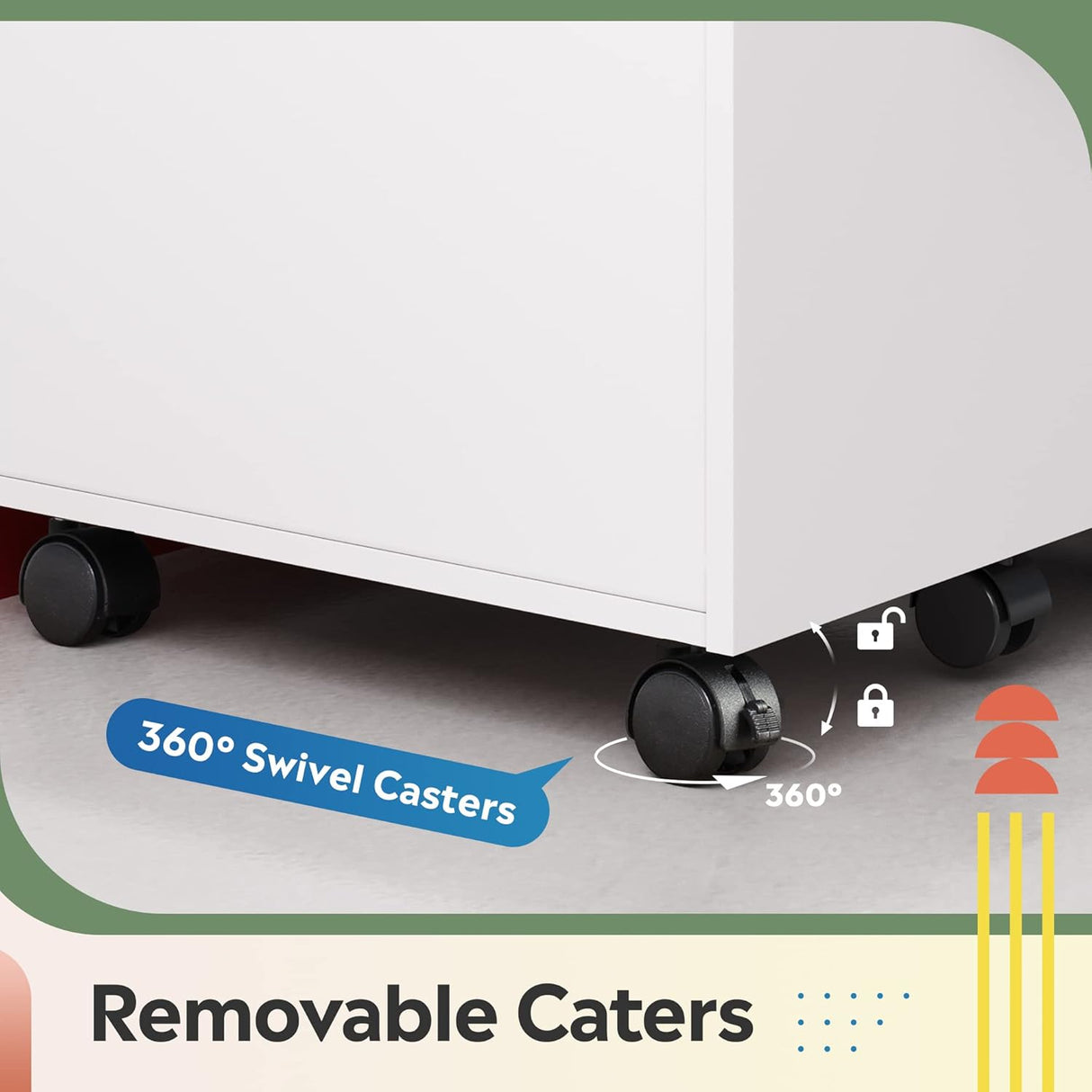 Gabinete de Archivos Móvil DEVAISE, 3 Cajones, A4/Letter