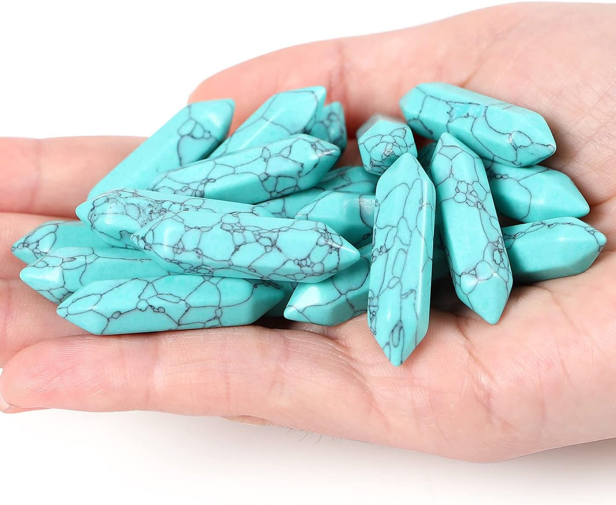 Varitas de Cuarzo Turquesa para Terapia y Meditación