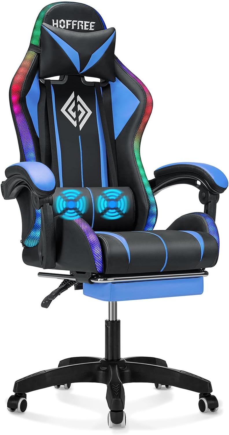 Silla Gamer Ergonómica con Masaje y Luces LED - Modelo XG-1000
