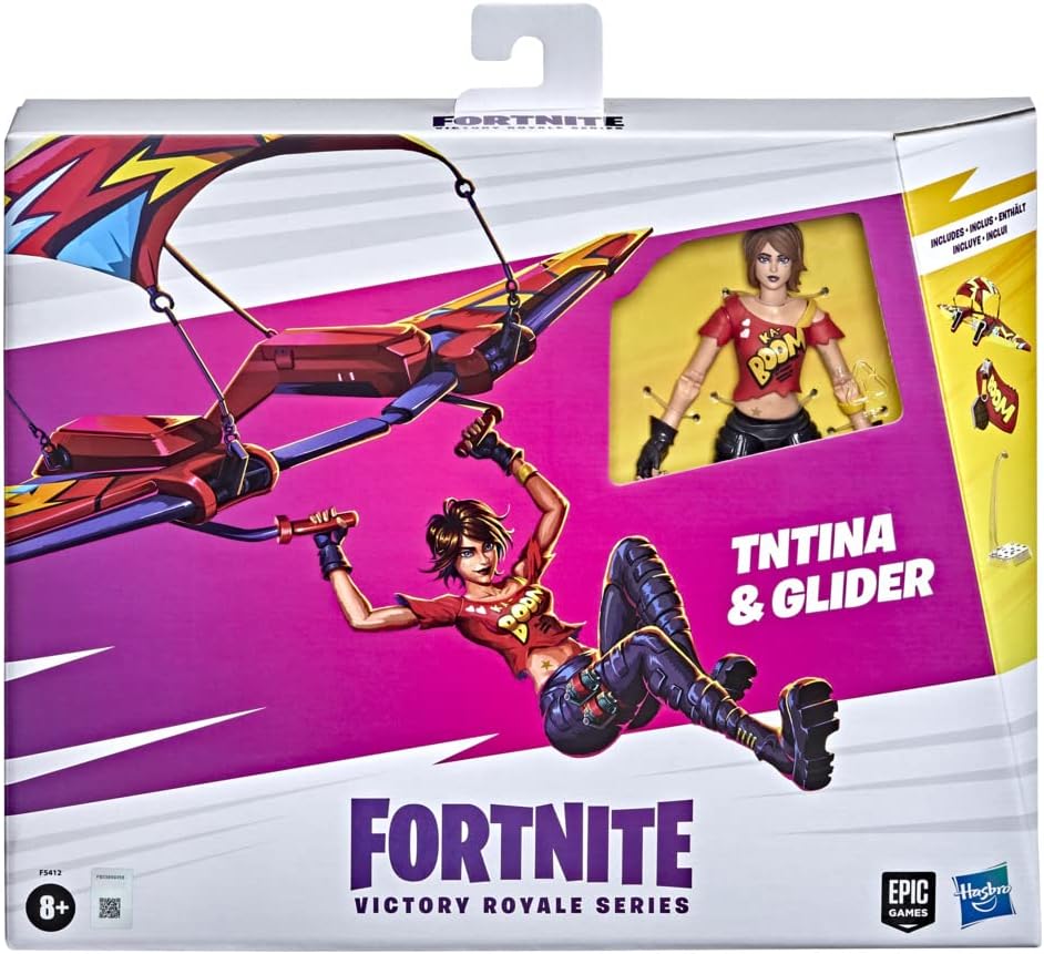 Figura Coleccionable TNTina y Planeador Fortnite Serie Victory Royale