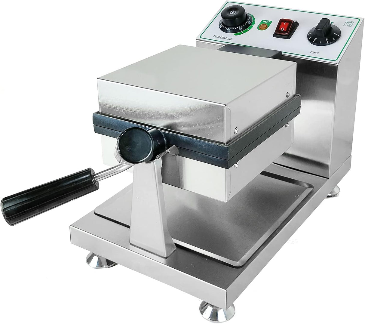 Máquina de Waffles Bubble, 1200W, Teflón, 122-572℉, Comercial