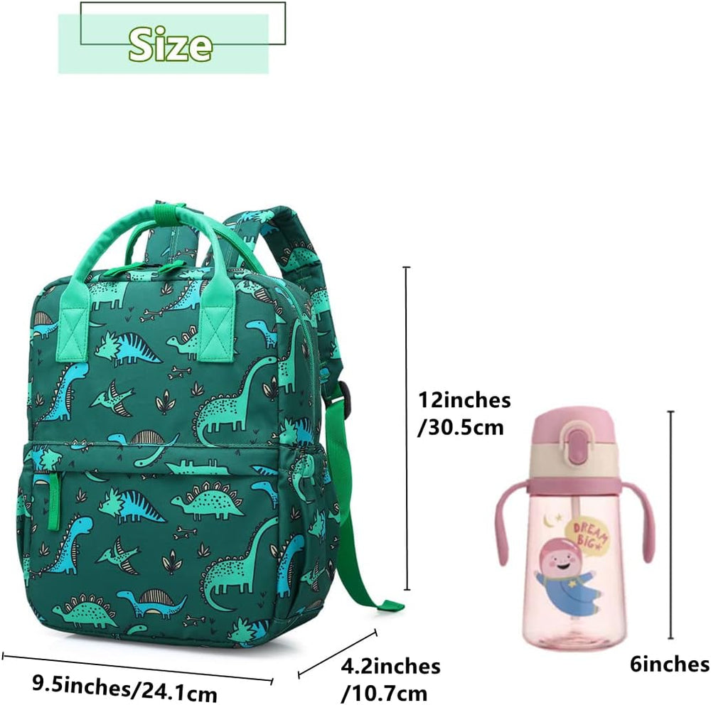 Bolsos escolar de dinosaurio para niño de 30 Cm Verde