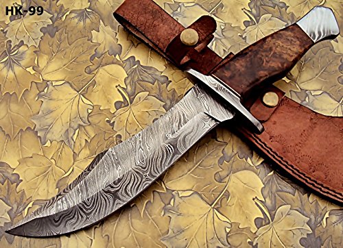 Cuchillo de caza hecho a mano de acero de Damasco 13.00