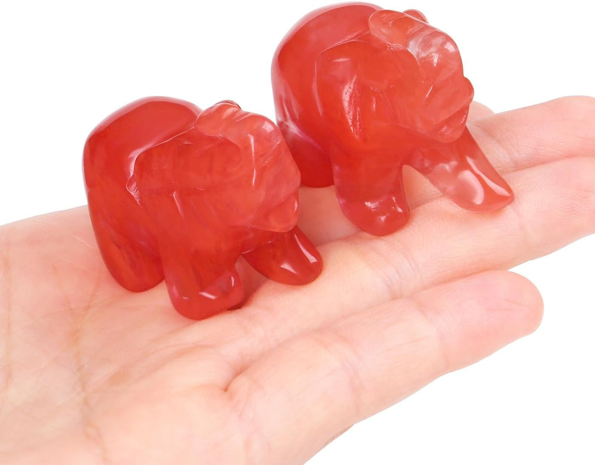 QINJIEJIE Decoración de elefante con cristales de cuarzo