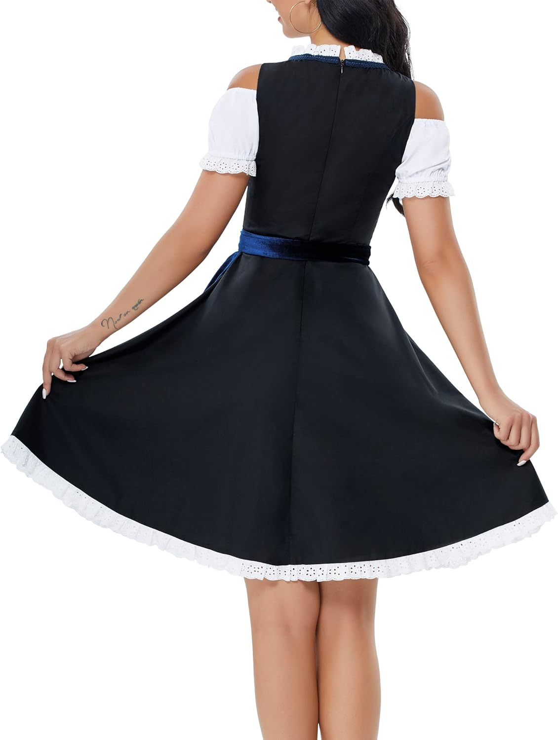 Disfraces alemán para mujer para Oktoberfest negro talla L